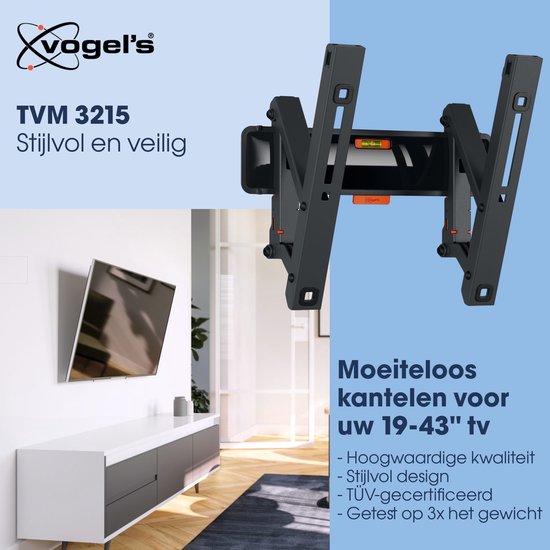 Vogel's COMFORT TVM 3215 | Kantelbare tv-beugel | 19-43" | max 15kg | VESA 200x200