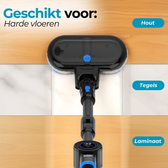 Sanovy Mophead voor Turbo Flex X28 - Elektrische Mop met Mop Pads