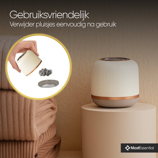 MostEssential Premium Elektrische Pluizenverwijderaar LR06 – Pluizentondeuse - USB-C Snellaadfunctie - Draadloos - Classic Edition