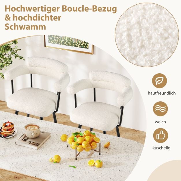 Coast Set van 2 Barkrukken - Wit/Zwart - 360° Draaibaar - Zithoogte 69 cm