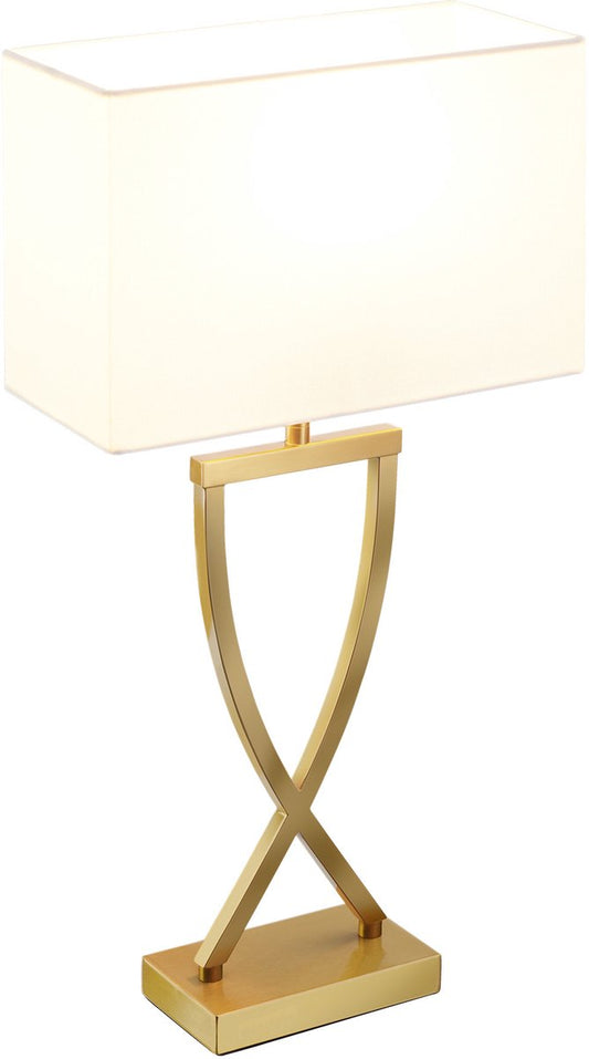 Tectake® Tafellamp Avina – 27 x 12 cm - Wit met Goud