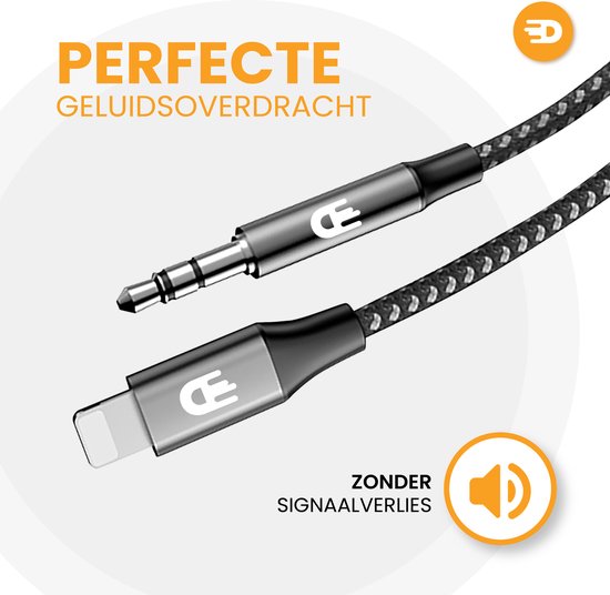 Drivv. Lightning naar AUX Kabel - 1 meter - Geschikt voor iPhone AUX Kabel