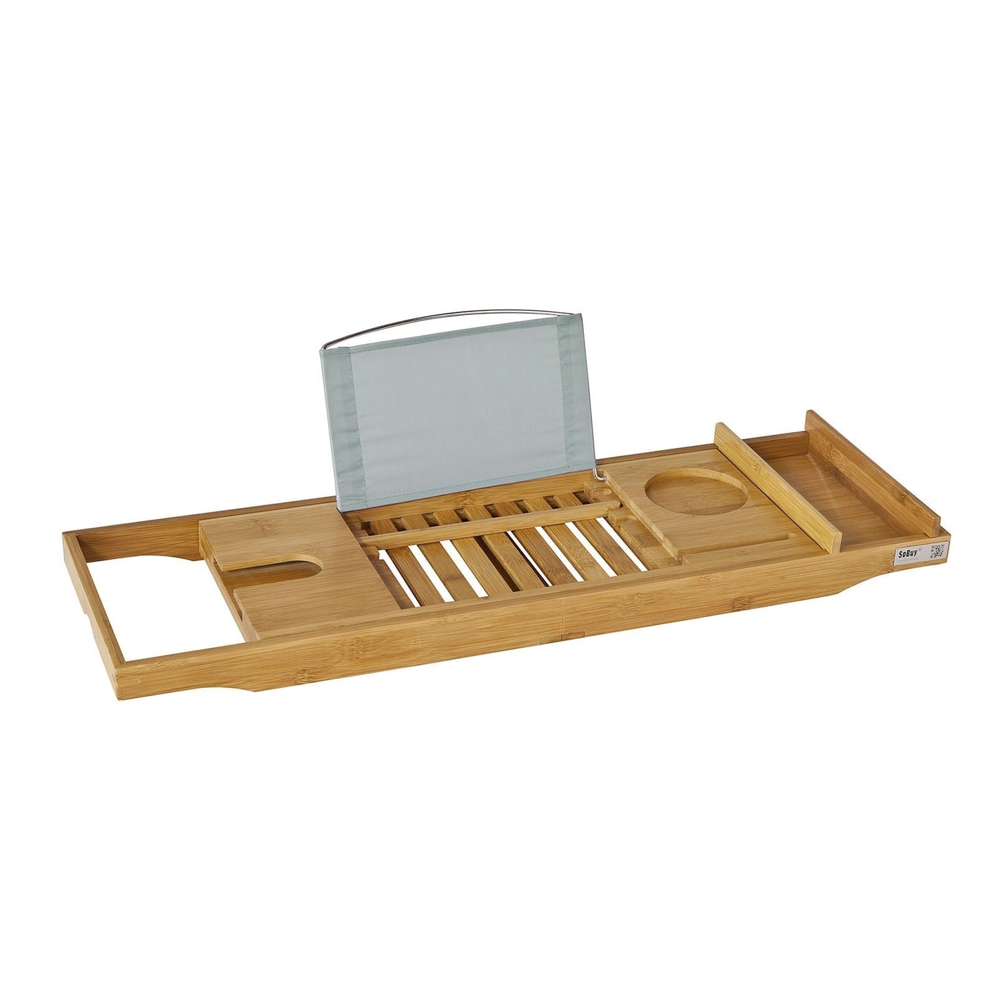 SoBuy Badplank - Badrekje - Bamboe Hout - Verstelbaar - 70-104 x 4 x 22 cm - FRG207-N