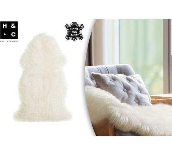 Home&Comfort Schapenvacht - Crème - 90x60 cm - Zacht & Warm Schapenvel