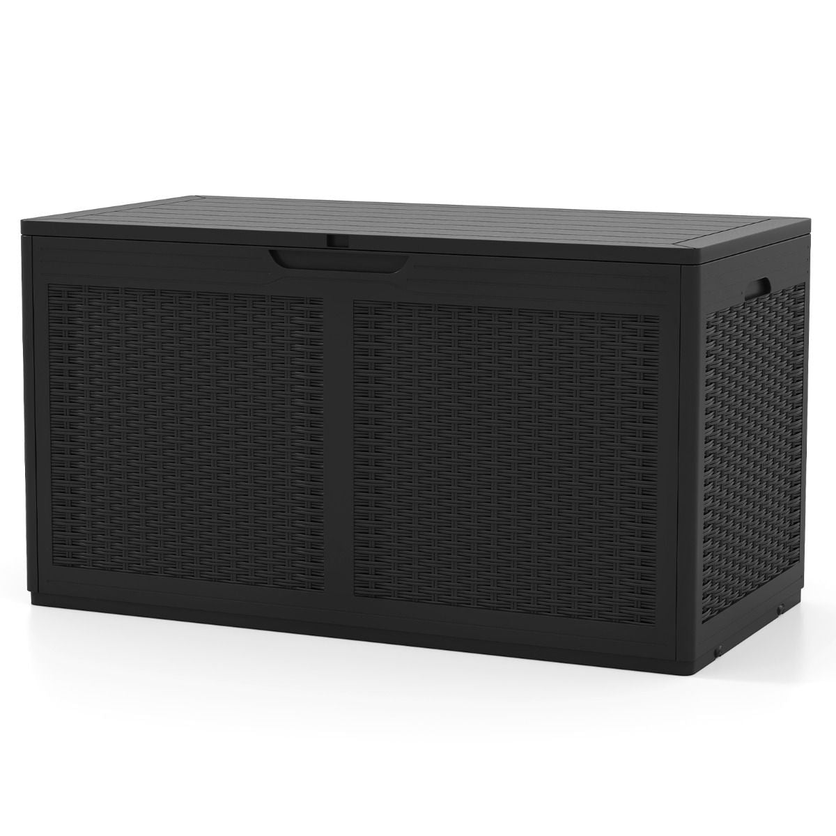 Coast Tuinbox met wielen - waterdichte opbergbox - bankje - zwart - 380 liter