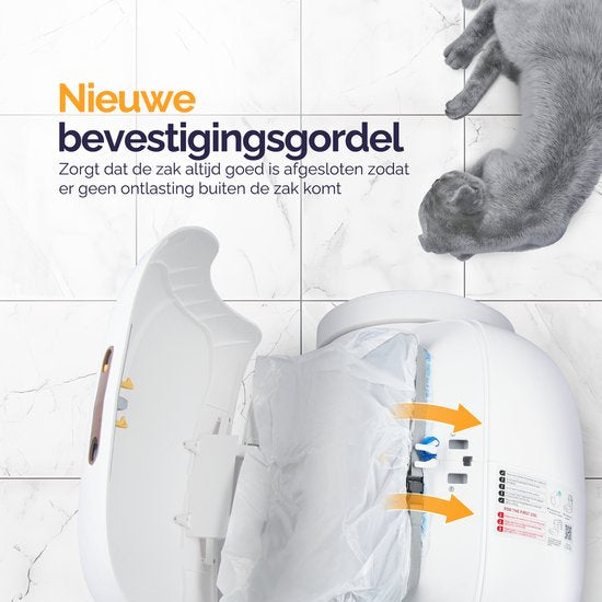 Viervoeter Fresh 3 - Automatische Kattenbak – Zelfreinigend – Bedienen via App – 65L - incl matje en 3 rollen opvangzakjes