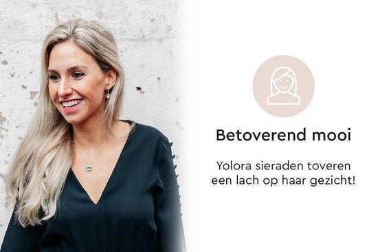 Yolora Dames Ketting met Hanger - Kalpa Camaka Kristal - Zilver/Lichtblauw - 18K Witgoud Verguld - Halsketting - Vrouwen Collier - Zilver - Sieraden - Geschenkdoos - Luxe Giftbox - Cadeau doos - Exclusieve Geschenkverpakking - Mooie Cadeauverpakking