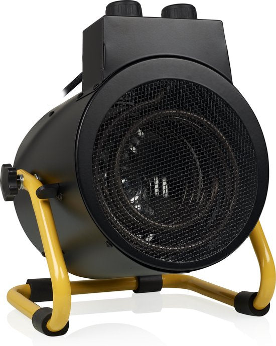 Tristar KA-5061 Industriële Kachel - 1500 W - 3000 W - 3 Standen - Regelbare Thermostaat - IPX4 Spatwaterdicht - Zwart/Geel