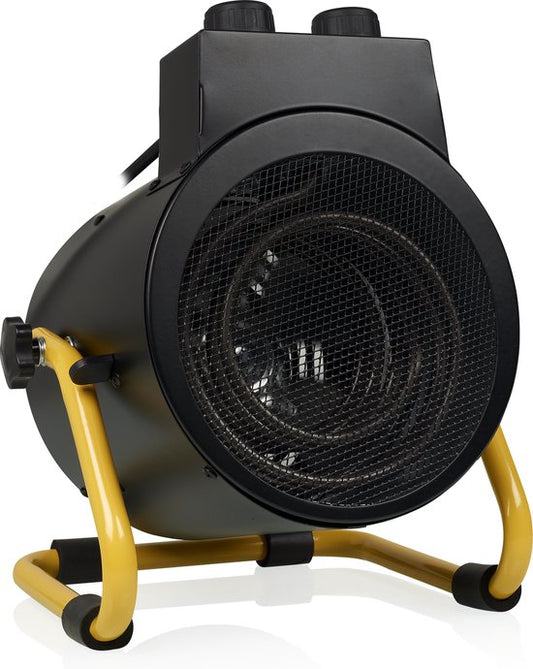 Tristar KA-5061 Industriële Kachel - 1500 W - 3000 W - 3 Standen - Regelbare Thermostaat - IPX4 Spatwaterdicht - Zwart/Geel