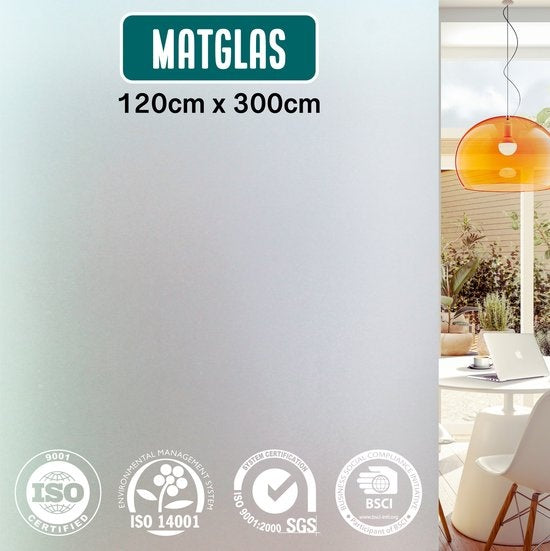 Homewell Raamfolie HR++ 120x300cm - Zonwerend & Isolerend - Anti inkijk - Statisch - Matglas
