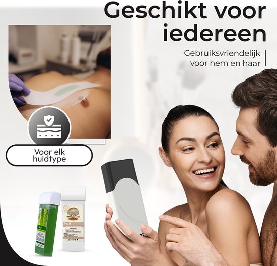 Amati Wax Roller met twee refills - Wit
