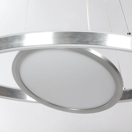 Hanglamp Ringlux 3514ST Staal 60cm Hoogteverstelbaar - Steinhauer Moderne Verlichting voor Binnen