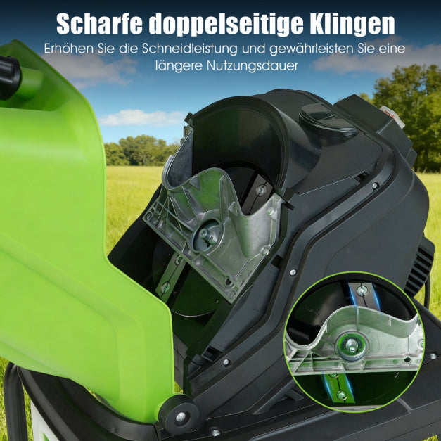 Coast Elektrische Tuinhakselaar 3000 W – Takken tot 45 mm – 50 L – Groen