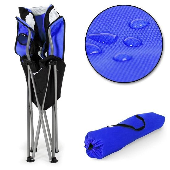 Tectake Stoel Basic Campingstoel - Blauw;Zwart