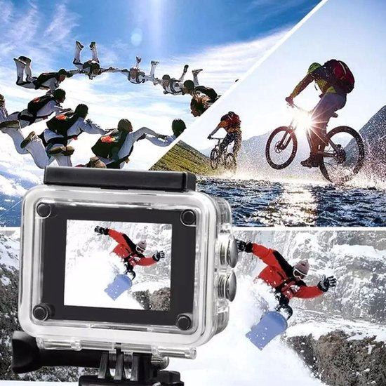 Denver Action Camera Full HD - 12MP - Foto & Video - WiFi - App - 30M Waterdicht - Incl. Accessoires - ACW5054