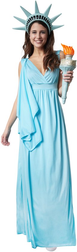 Dressforfun Godin der vrijheid M - verkleedkleding kostuum halloween verkleden feestkleding carnavalskleding carnaval feestkledij partykleding - 302519