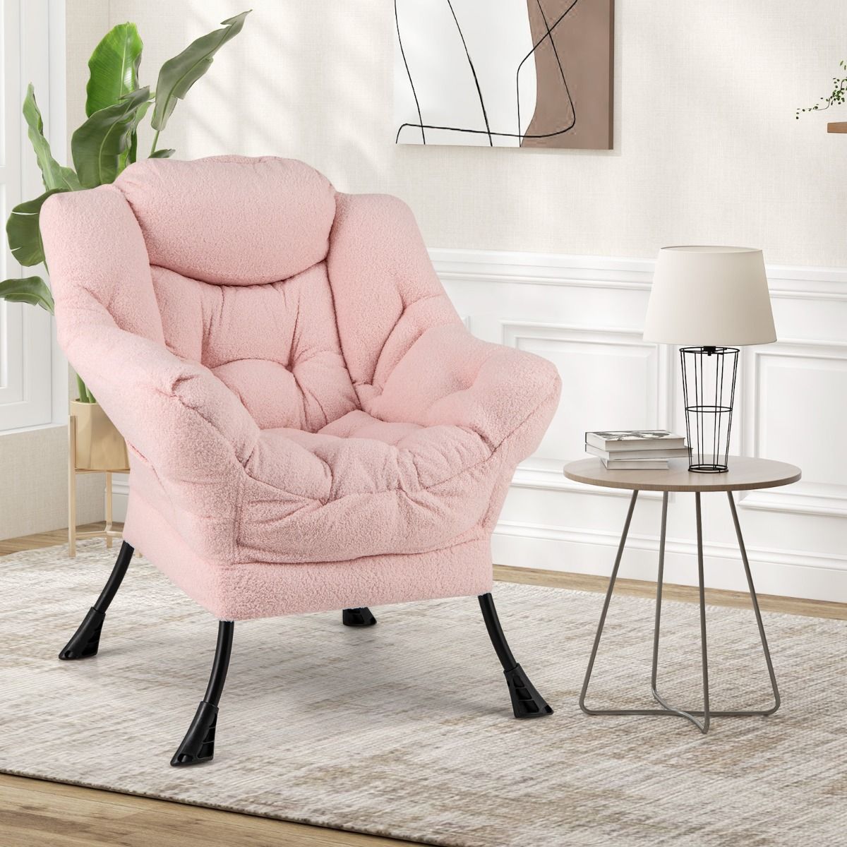 Coast Relaxfauteuil - Ergonomische loungestoel met hoofdkussen - Opbergvak - Beige 80 x 74 x 97 cm