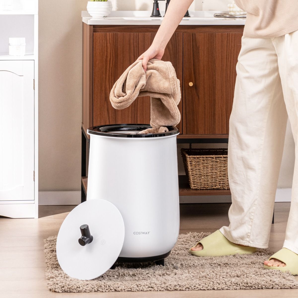 Coast Elektrische Handdoekverwarmer - 3 verwarmingsniveaus - timerfunctie - zwart - 23 liter