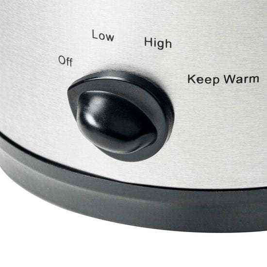 Bestron Slowcooker 120W - ASC150 - 1,5L - Keramische binnenpan - Zilver