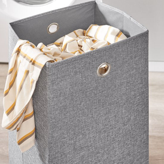 SoBuy Wasmachinekast - Badkamermeubel - Wasmand en Lade - hout - wit - 100 x 60 x 90 cm - BZR217-WN