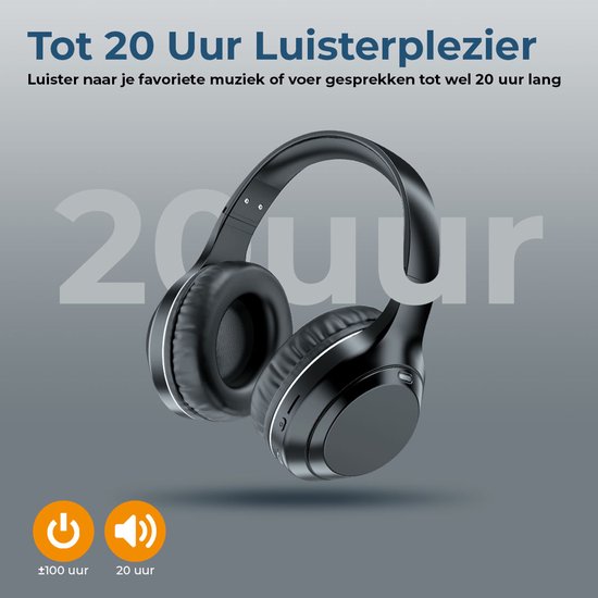 Denver Bluetooth Koptelefoon - Active Noise Canceling - Draadloos - Handsfree Bellen - BTN211 - Model 2026