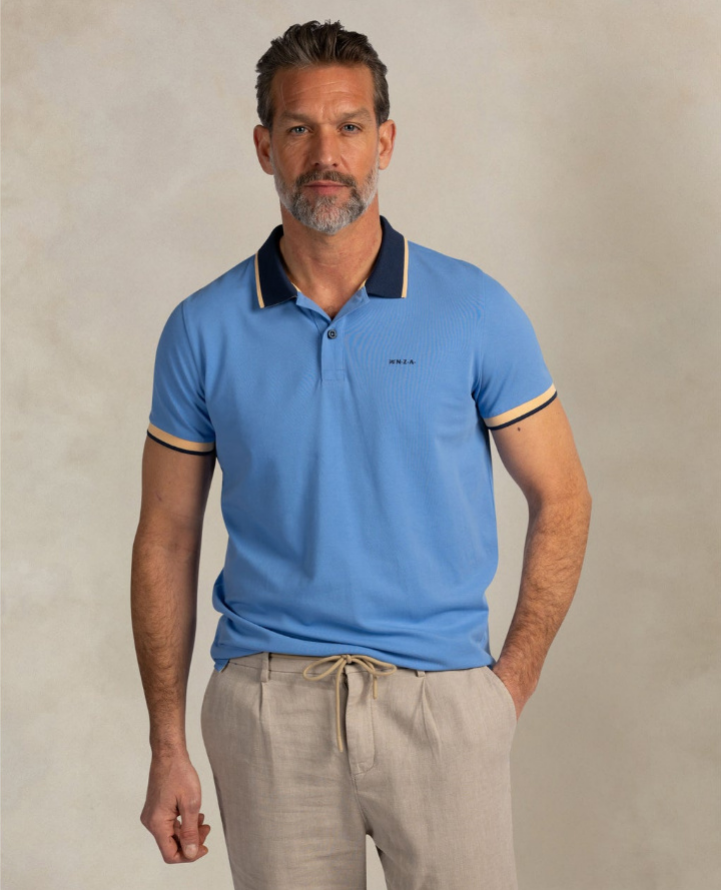 New Zealand Auckland Stretch Poloshirt - Blauw - Maat S