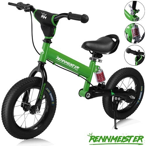 Rennmeister Loopfiets in Hoogte Verstelbaar 2-5 Jaar Groen