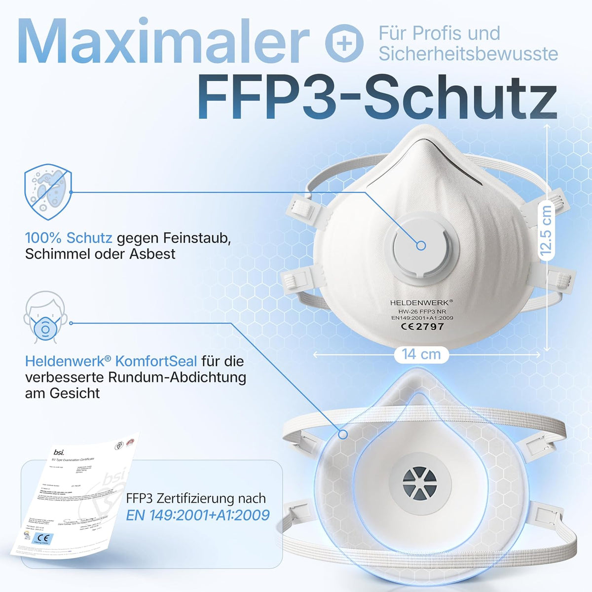 Heldenwerk FFP3-Masker met Ventiel - 10 Stuks