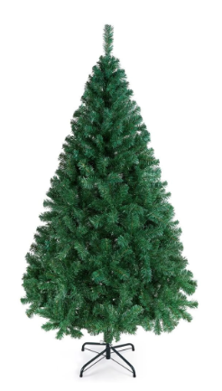 Yaheetech Kunstkerstboom - Groen - 110 x 183 cm - Opvouwbare Metalen Standaard