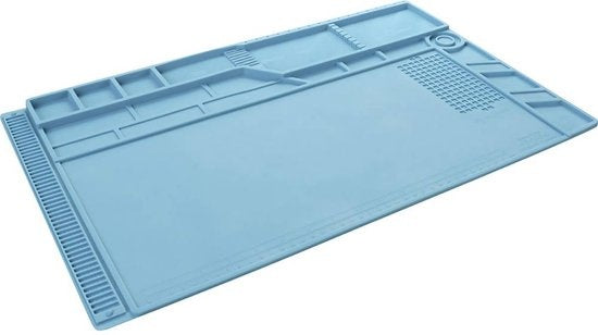 Velleman Silicone soldeermat, 550 x 350 mm, blauw