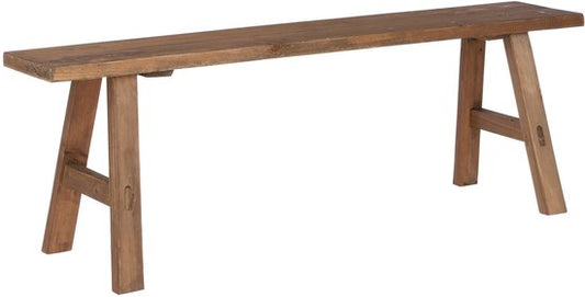 Mica Decorations Houten Bankje - L108 x B20 x H37 cm - Gerecycled Hout - Bruin