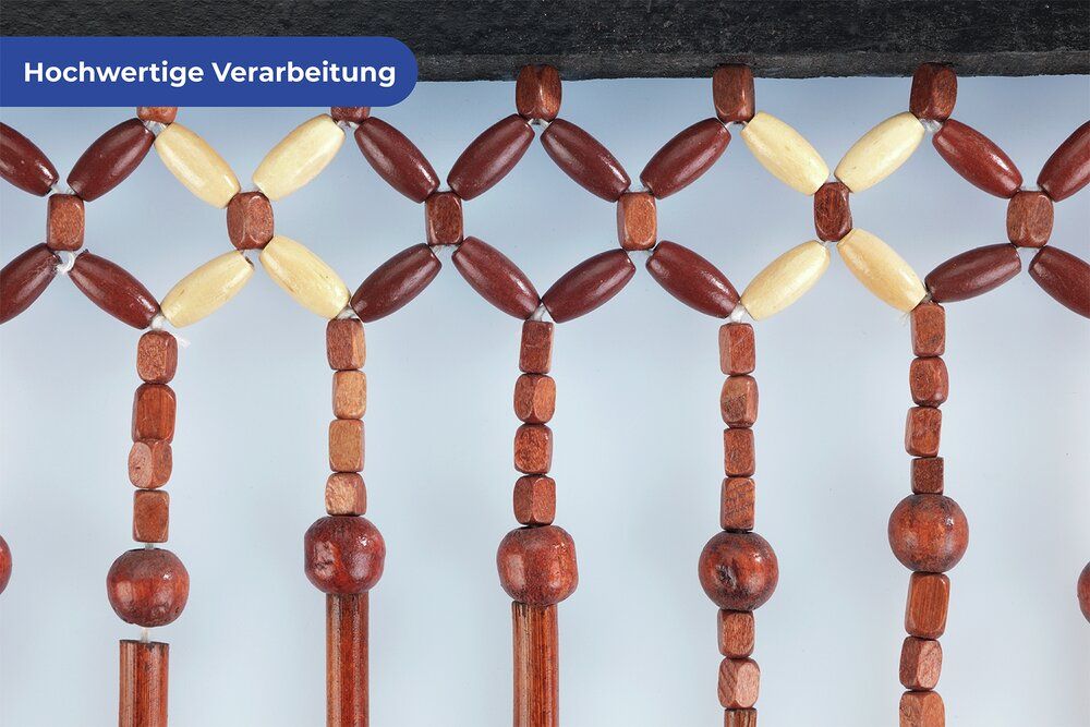 Wenko Kralengordijn Bamboe Handgemaakt - Deurgordijn voor Balkon en Terras - 90 x 200 cm - Meerkleurig