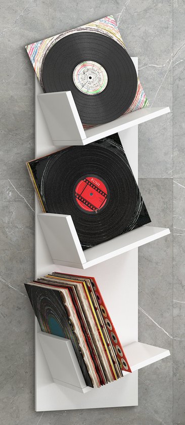 LP vinyl design wandrek wandkast Sulda wit