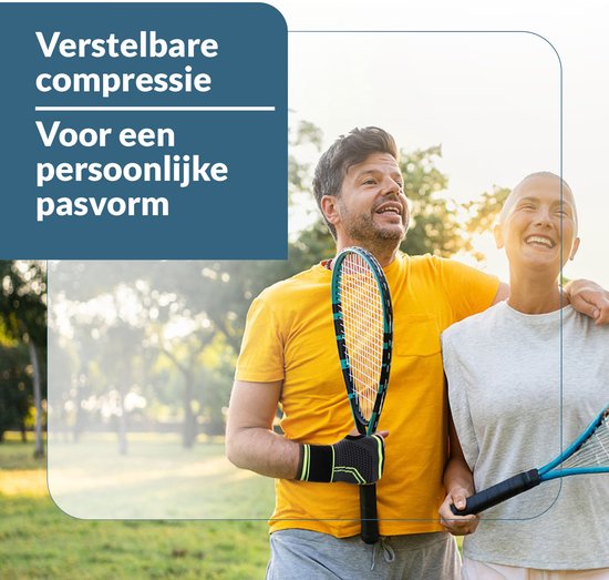 Caresense Polsbrace - Voor Artritis, Gewrichtspijn, Verstuikingen en Verrekkingen - Polsbandage met Verstelbare Compressie - Handsteun Rechter- of Linkerhand – Maat M