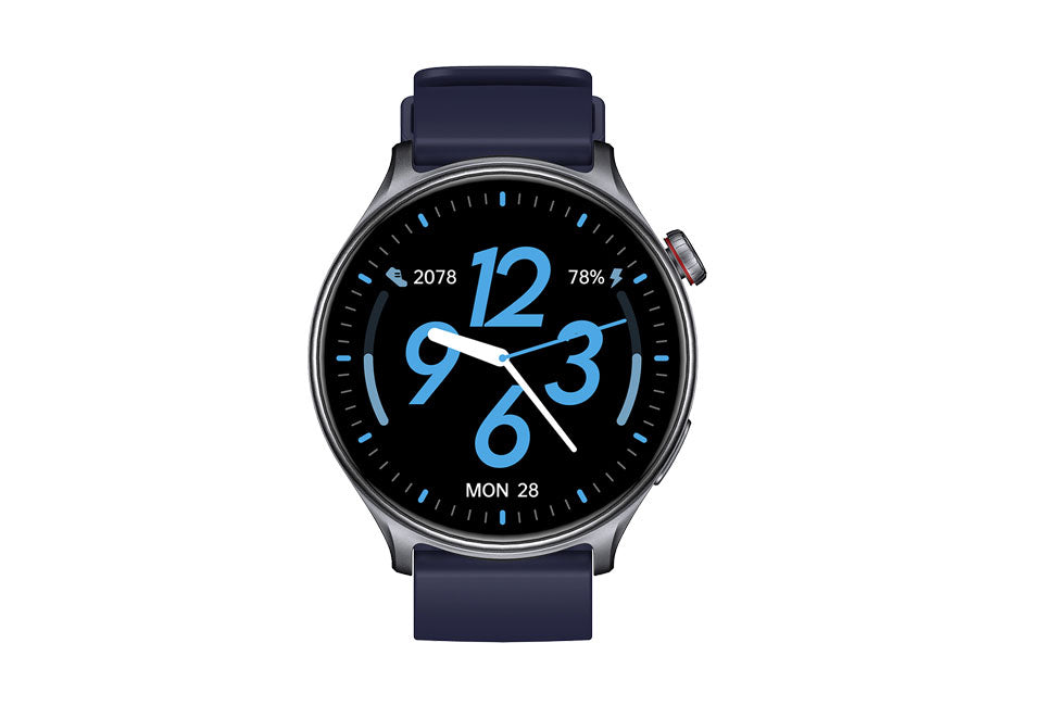 Vlectro Smartwatch R01.0 Ronde Bluetooth Smartwatch - 1,46 inch - HD - Blauw