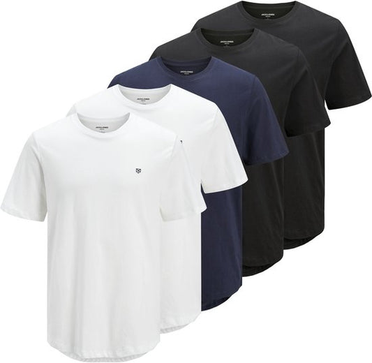 JACK&JONES JPRBLABRODY TEE SS CREW NECK 5PK MP NOOS Heren T-shirt - Maat S