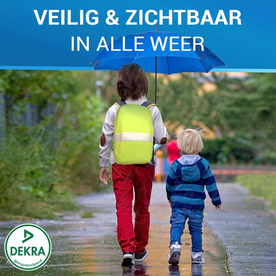 NEXTCOVER® Universele Rugzak Regenhoes [AquaShield] - Rugzak Regenhoes Waterdicht als extra bescherming voor rugzak waterdicht - Rugzak Regenhoes Reflecterend - Neongroen