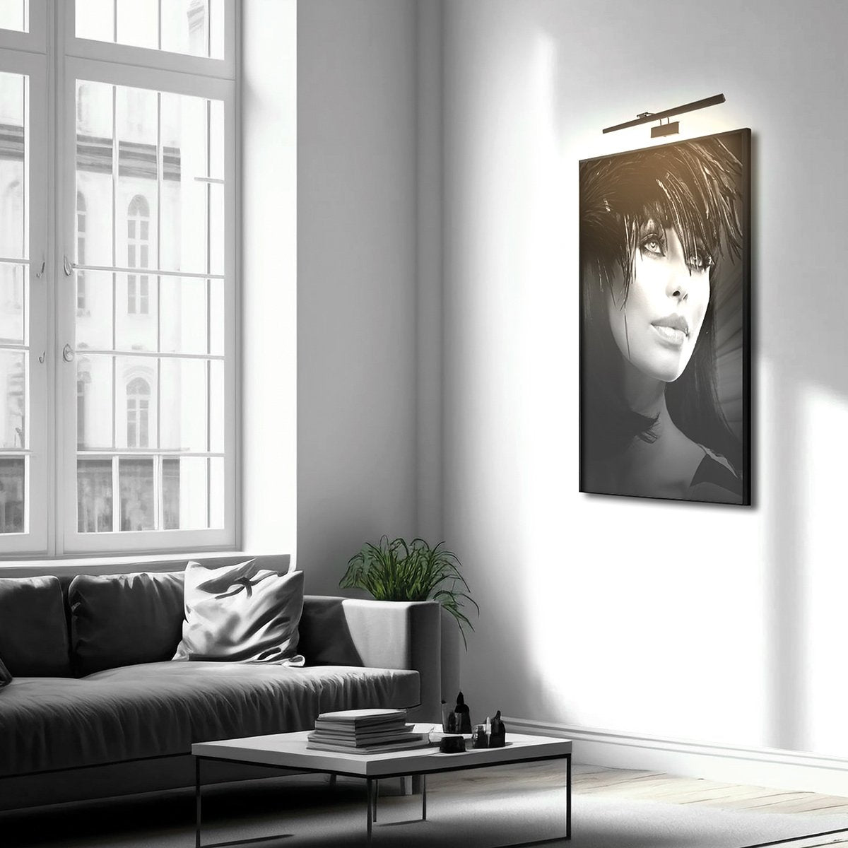 Steinhauer Litho LED - Wandlamp Modern - Zwart - H:9.4cm - Universeel - Voor Binnen - Metaal - Wandlampen - Slaapkamer - Woonkamer