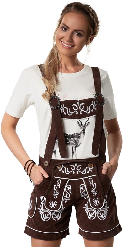 Dressforfun Lederhose Weißensee M - verkleedkleding kostuum halloween verkleden feestkleding carnavalskleding carnaval feestkledij partykleding - 302801