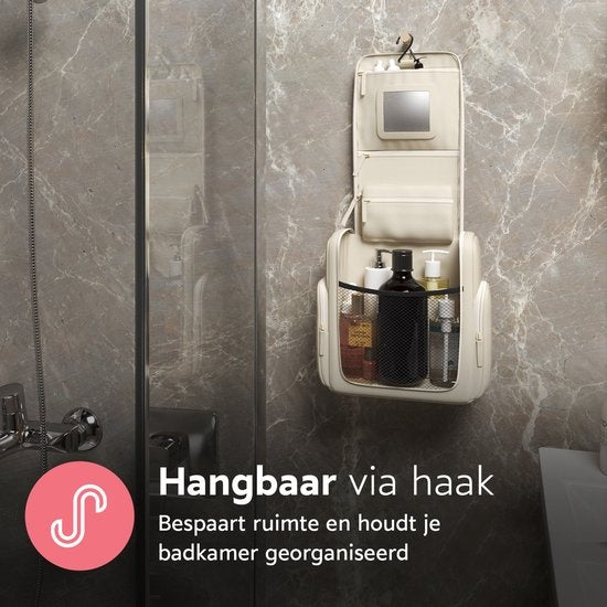 ONYX Toilettas Beige - Make Up Tasje - Cosmetica Organizer