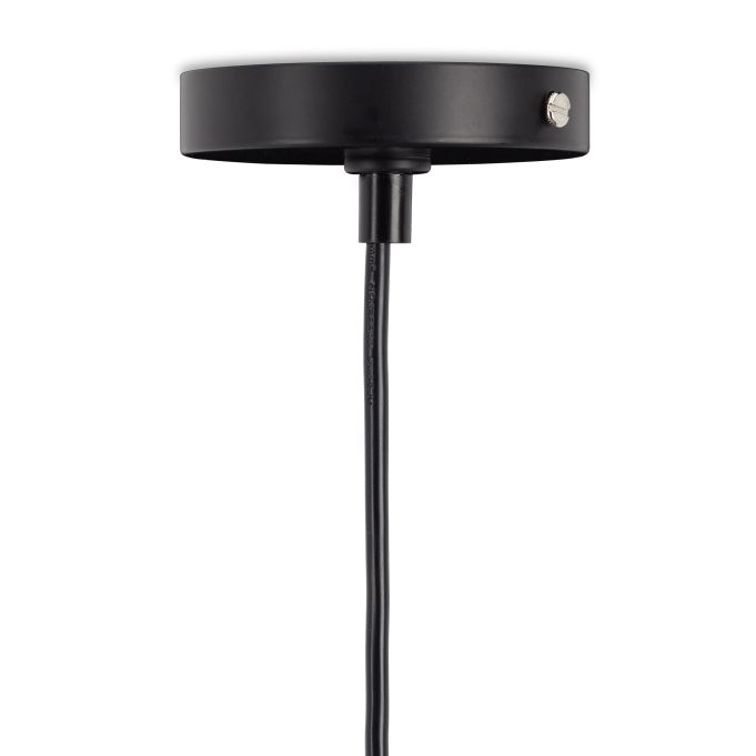 Relaxdays wereldbol hanglamp - Ø 30 cm - In hoogte verstelbaar - Zwart