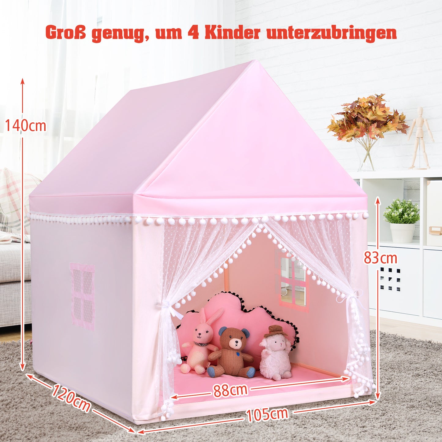 Coast Kindertent Speelhuis Prinses Kinderspeeltent Roze