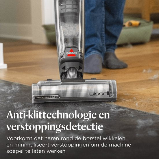 BISSELL CrossWave OmniForce Edge Select Draadloze Stofzuiger met Dweilfunctie - Vlekkenreiniger voor Harde Vloeren - Snoerloze Steelstofzuiger - 2 in 1 Vacuum Cleaner - Extra Krachtige Motor 31aW - ZeroGap Technologie - 3999N