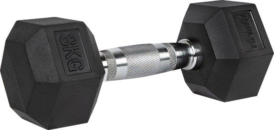 VirtuFit Hexa Dumbbell Pro - 8 kg - Hexagon Dumbbell - Duurzaam en Slijtvast - Krachttraining - Gewicht - CrossFit & Fitness - Geschikt voor Beginners en Professionals - Per Stuk Verkocht