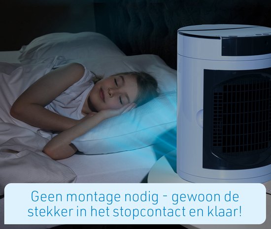 Livington SmartChill wit - draagbare luchtkoeler - waterkoeling - luchtkoeler - 3 snelheden - voor 12 uur koeleffect