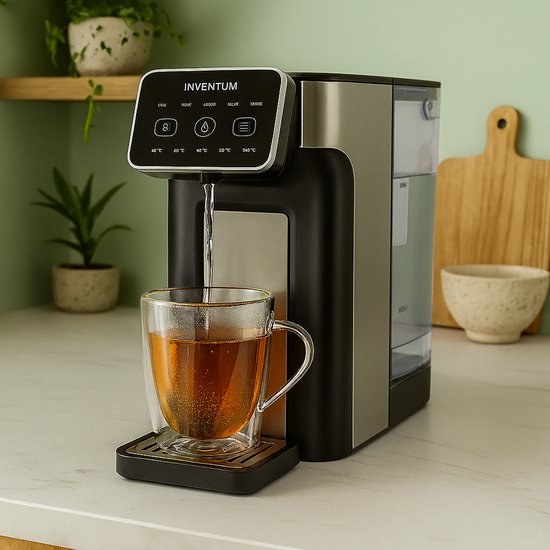 Inventum HWD725B Heetwaterdispenser - 2L - Kunststof - BVA vrij - 2600W - 29x17x30.80 cm - Zwart/RVS