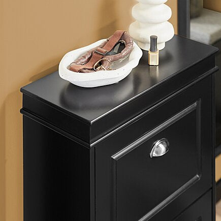 SoBuy Schoenenkast - 2 Kleppen - 68 x 32 x 45 cm - Zwart