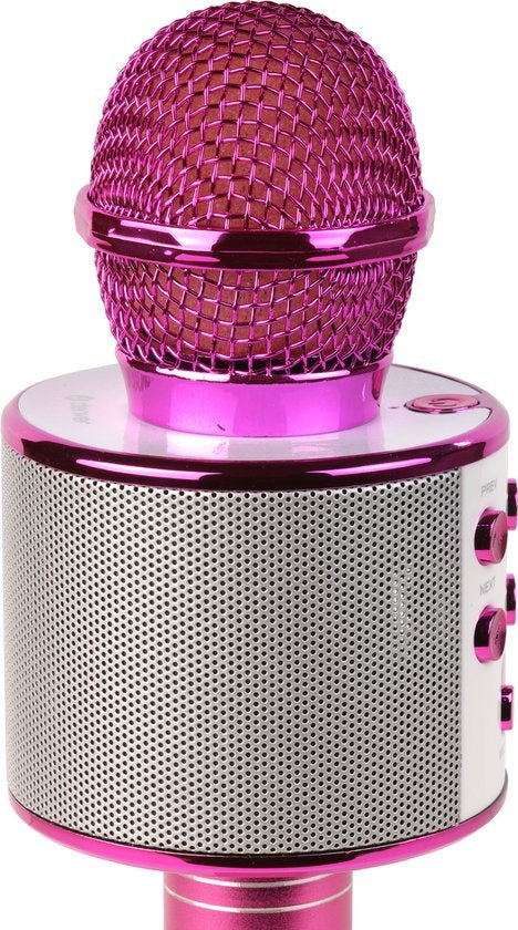 Denver Karaoke Microfoon Bluetooth - Draadloos - Karaoke Set - Ingebouwde Speaker - AUX - MicroSD - KMS20 - Roze