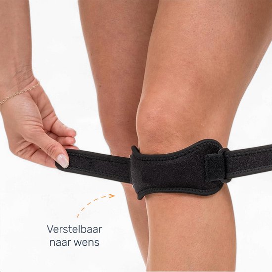 Alyze Patella Brace - 2 Pack - Verstelbaar - Knie - Patella bandje - Ergonomisch ontwerp - Zwart - Ondersteuning voor sport - Braces - Band - Knee