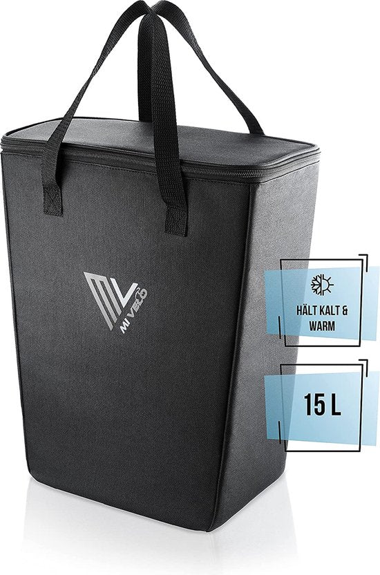 MIVELO Fietskoeltas  - Opvouwbaar Inzetstuk voor Bagagedrager - Polyester - Zwart - 15 L